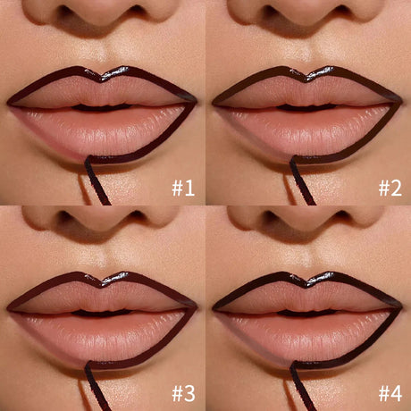 Lip Liner With Peel Off Lip Stain Tattoo Long Lasting Waterproof Transfer Proof Smudge Proof Matte Finish Lip Cosmetic Pencil