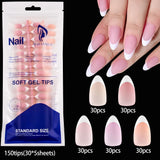 576pcs/Box Colorful Fake Nails Black Red Design Fake Nail Oval Short Square Press On False Nails Mixed Full Cover Nail Tips