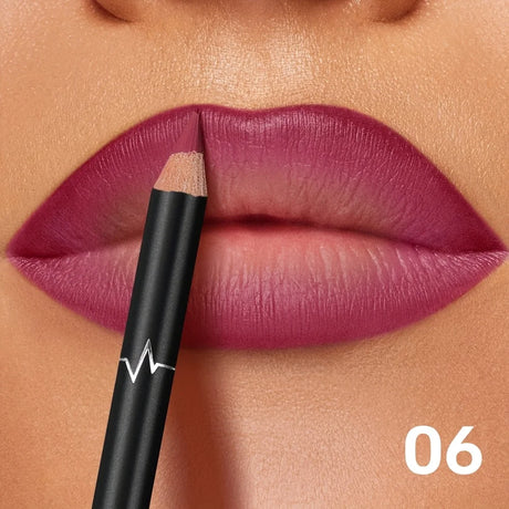 PUDAIER 6 Color Lip Liner, Waterproof Longwear Matte, Transfer-Proof No Smudge, Smooth Glide Lip Contour Pencils