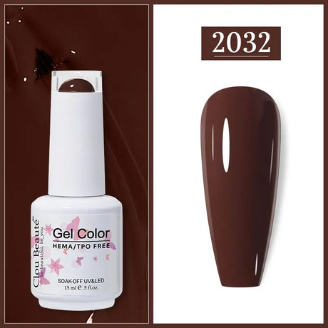 Clou Beaute Gel Nail Polish Neon Brown Royal Blue Red Green Pastal Nude Nail Art Varnishes Gel Lacquer HEMA/TPO FREE UV Gel Nail
