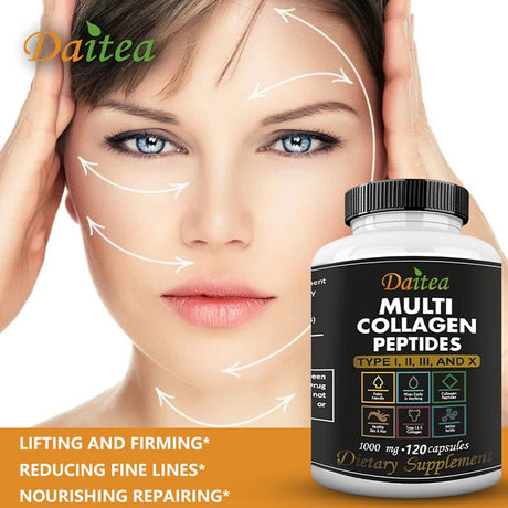 High Strength Multi-Collagen Complex Capsules – Hydrolyzed Peptides for Skin, Hair, Nails & Joints – Grass-Fed, Non-GMO