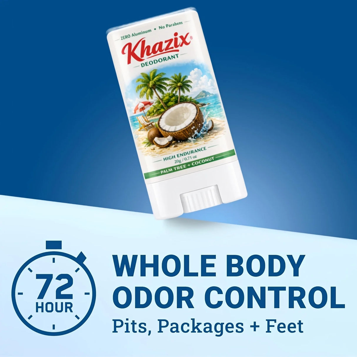 20g universal deodorant for both men and women, aluminum-free formula, provides all-day freshness and lasts long