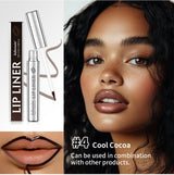 Lip Liner With Peel Off Lip Stain Tattoo Long Lasting Waterproof Transfer Proof Smudge Proof Matte Finish Lip Cosmetic Pencil