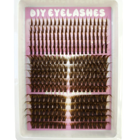 AMSDCN  40P-120Pnaturally 240 clusters  Spikes Brown eyelash clustersfaux cils eyelash extensions Wispy Lashes