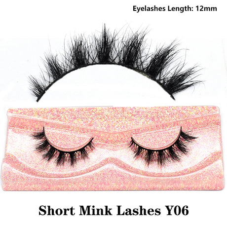 Half Lashes Mink Eyelashes Fluffy Soft False Eyelashes Wispy Cross Mink Eye Lashes Natural Short Mink Eyelash Extension Makeup