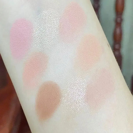 Mint diffuse pink blue small pink frame nine-color eyeshadow palette low saturation clear mint green pearl matte gentle pure des