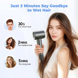 120000 RPM Hair Dryer Negative Ionic Blow Dryer Brushless Motor 40M/S Fast Drying High-Speed Low Noise Thermo-Control Hairdryer 500M Negative Ions Fast Dryingfor Curly & Straight Hair