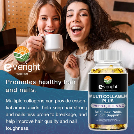 Multi Collagen Pills for Antioxidant Women & Men Natural Skin Care Supplement - Hydrolyzed Protein Collagen Peptides