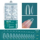 Nailpop 120pcs/box Gel X Nail Tips Medium Short Shape Almond/Square/Soft Gel Nail Tips False Nails Soak Off Easy Nail Extensions