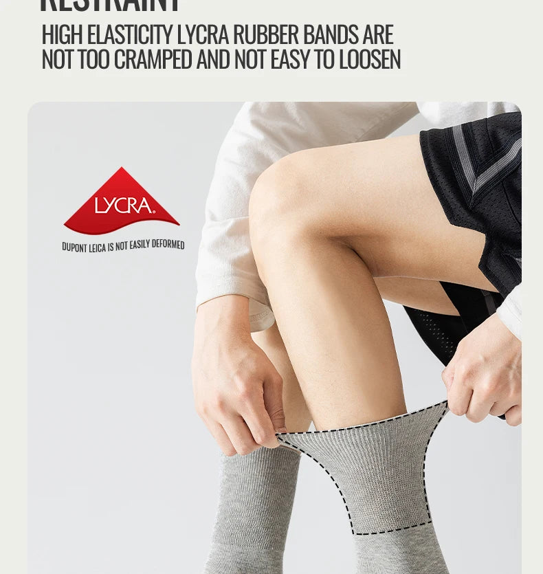 MiiOW Big Size Sock Men Pure Cotton Sock Anti Odor Fat Feet Elastic Widened Loose Sock Compression Sock Elderly Non-Binding Sock