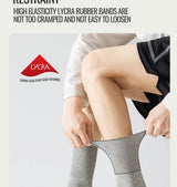MiiOW Big Size Sock Men Pure Cotton Sock Anti Odor Fat Feet Elastic Widened Loose Sock Compression Sock Elderly Non-Binding Sock