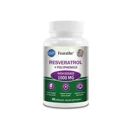 Resveratrol Supplement Capsules, Anti-aging, Antioxidant, Cardiovascular & Joint Support, Skin Health