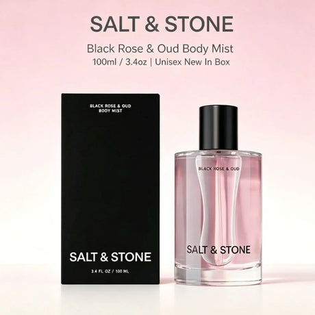 Salt & Stone Black Rose & Oud Body Mist 100ml 3.4oz Unisex Perfume Spray New In Box Fragrance