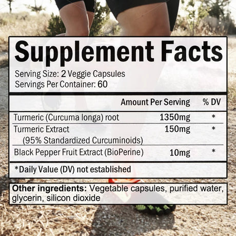 Kenofor Curcumin Antioxidant - Helps Reduce Post-exercise Inflammation and Supports Joint Health, Non-GMO, Gluten-free