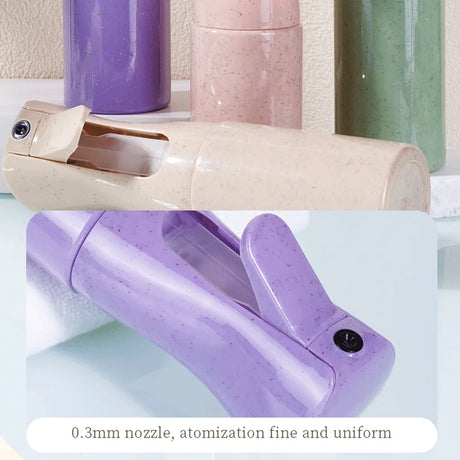1pcs Wheat Straw 200ml Water Spray Bottles Barber Shampoo Mist Spray Scan Gardening Refillable Bottle Salon Hair Styling Tools