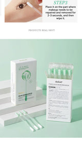 ikAllANT Makeup Remover Cotton Swabs - 25 pieces-Pre-soaked with Cleansing Liquid, Foldable for Instant Use, Beauty Cleaning,