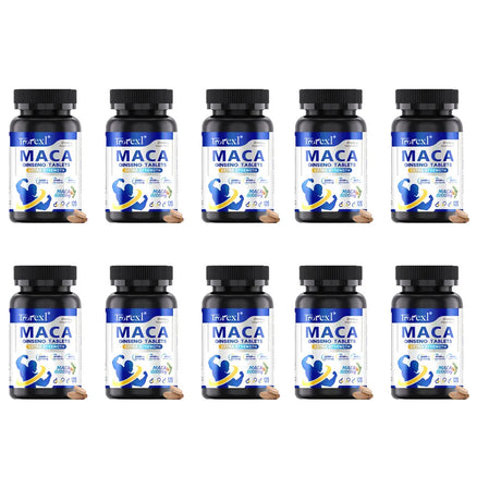 120 Caps MACA Ashwagandha Ginseng Natural Morning Stamina & Boost Flow Enhancer Immune Support | Kosher/Halal Certified