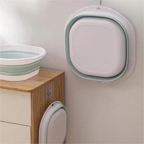 Large Foldable Portable Plastic Compression Washbasin, Suitable For Home, Travel Laundry, Washing Vegetables