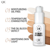 QIC 30ML Foundation Color Changing Makeup Base Nude Face Full Cover Matte Concealer Long Lasting Make Up Liquid Foundation Cream
