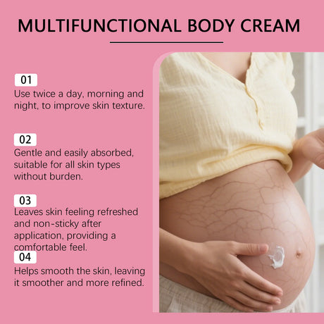 Pregnancy Belly Stretch Mark Cream for Elasticity Caffeine & Arnica Body Moisturizer Soothing Itchy Dry Skin Care for Moms to Be