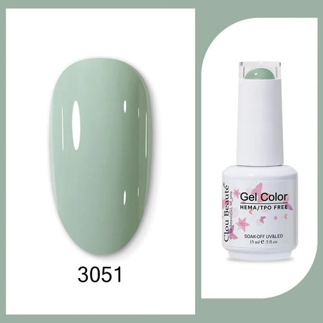 Clou Beaute 15ml HEMA TPO FREE Gel Nail Polish Bright Dark Army Green Gel Lacquer Semi Permanent Art Organic  Nail Gel Varnish