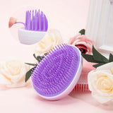 1 pcs Mini Detangling Hair Brush Gradient Egg Round Shape Tangle Hair Brushes Soft Hairbrush Salon DIY hair styling tools