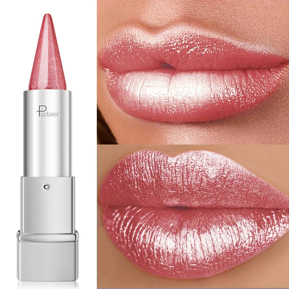 Waterproof and shimmery lipstick, waterproof and sweatproof, long-lasting and smudge-proof, not easy to smudge.