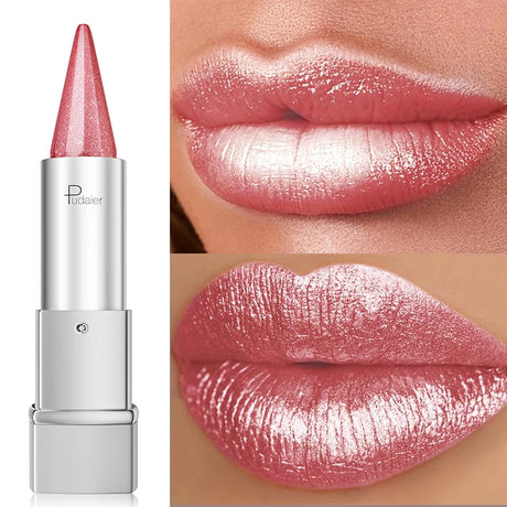 Waterproof and shimmery lipstick, waterproof and sweatproof, long-lasting and smudge-proof, not easy to smudge.