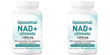 NAD+ Supplement with Glutathione Resveratrol Astaxanthin 10-in-1 Formula 60 Capsules for Men and Women Daily Wellness