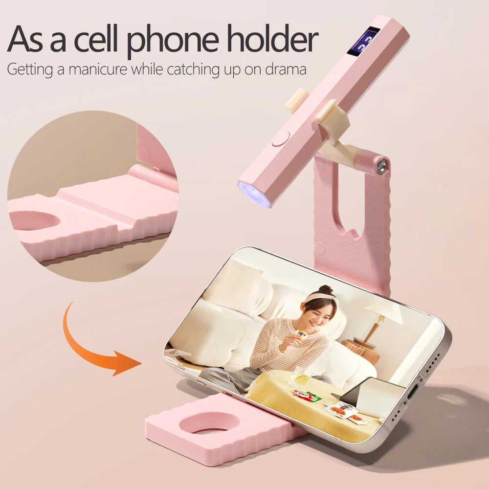 Convenient Handheld Nail Dryer Lamp UV/LED Nail Curing All Gel Polish Nail Art Tool USB Rechargeabl Quick Dry Nail Lamp