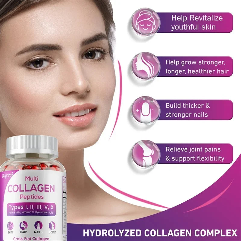 Collagen Peptides - Supports Overall Health, Improves Gut and Digestive Function, Enhances Absorption, Boosts Immunity, Non-GMO