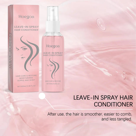 Leave-In Hair Conditioner Care Spray Wash Free Gentle Nourishing Scalp Anti Frizz Split Ends Daily Moisturizing Hair Spray 100ml