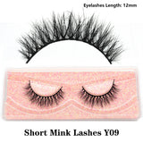Half Lashes Mink Eyelashes Fluffy Soft False Eyelashes Wispy Cross Mink Eye Lashes Natural Short Mink Eyelash Extension Makeup