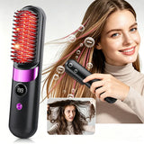 Wireless Electric Hot Comb Straight Hair Straightener Comb Straightening Brush Negative Ion Anti-Scalding Styling Tool