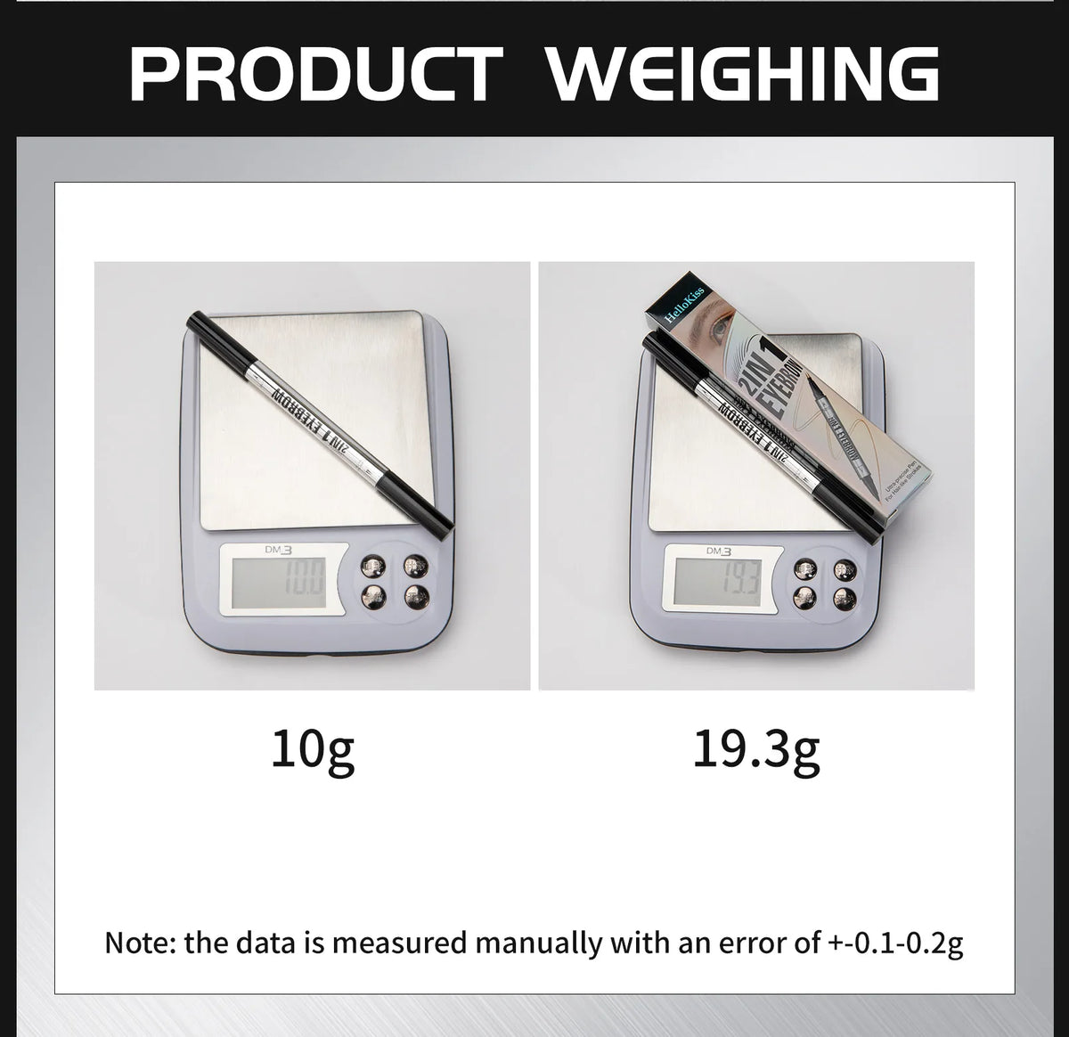 Natural Look Eyebrow Pencil Waterproof Sweat Proof Double Ended 2 in 1 Long Lasting Brow Definition Fill Shape