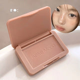 Monochrome Matte Blusher Palette Soft Silky Cheek Natural Facial Blush Rouge Plate Lasting Nude Low Saturation Powder Blush Disk
