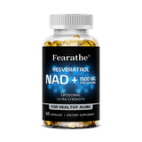 NAD+ Boost-with Resveratrol,Enhances Cellular Vitality,Promotes Cell Repair,Anti-Aging,Boosts Energy and Focus,120 Capsules