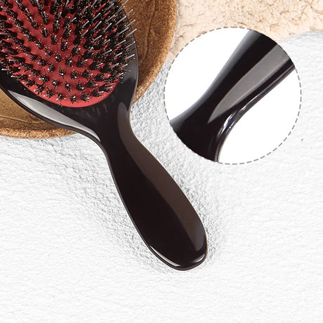 1PC Oval Boar Bristle & Nylon Hair Comb Mini Anti-static Hair Scalp Massage Comb Hairbrush Salon Hair Care Brush Styling Tool