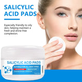 Disposable Salicylic Acid Facial Cleansing Cotton Pads Double Sided Exfoliating Wipes Oil Balancing Skin Care Pads Lightweight Portable Face Cleanser Sheets For Daily Morning Night Skincare