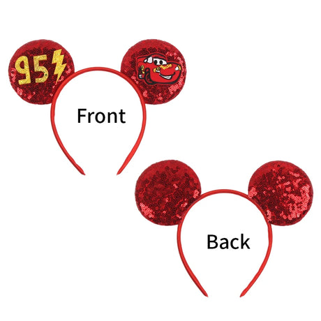 Newest Festival Party Cosplay Mouse Ears Headband 3.3" Ears Glitter Hairband Without Bow For Boys DIY Cartoon Hair Accessories