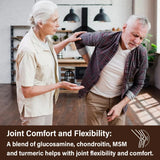 Glucosamine Chondroitin MSM – Joint Support Supplement for Women and Men with Glucosamine Sulfate for Cartilage and Flexibility