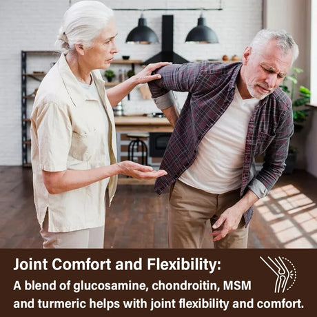 Glucosamine Chondroitin MSM – Joint Support Supplement for Women and Men with Glucosamine Sulfate for Cartilage and Flexibility