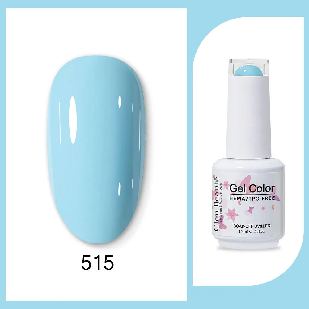 Clou Beaute Gel Color Hema TPO Free 15ml Gel Nail Varnish Soak Off UV Gel Polish Nail Art Manicure Lacquer Nail Art Jelly Gel