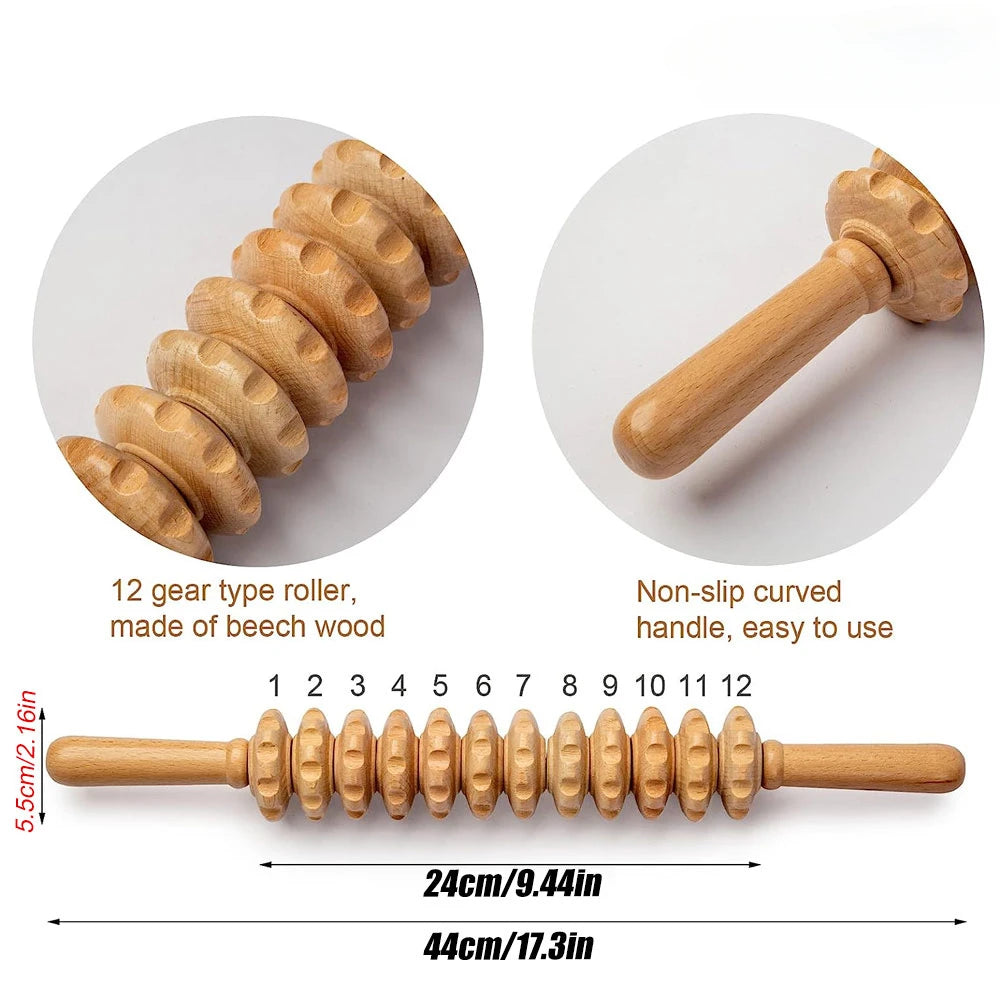Wood Massage Maderoterapia Massager Roller Anti Cellulite Slimming Gua Sha Massager For Body Back Foot Masajeador