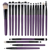 20PCS Eye Shadow Makeup Brush Set Concealer Brush Eye Cosmetic Soft Bristles Eyebrow Eyeliner Brush Portable Beauty Makeup Tools
