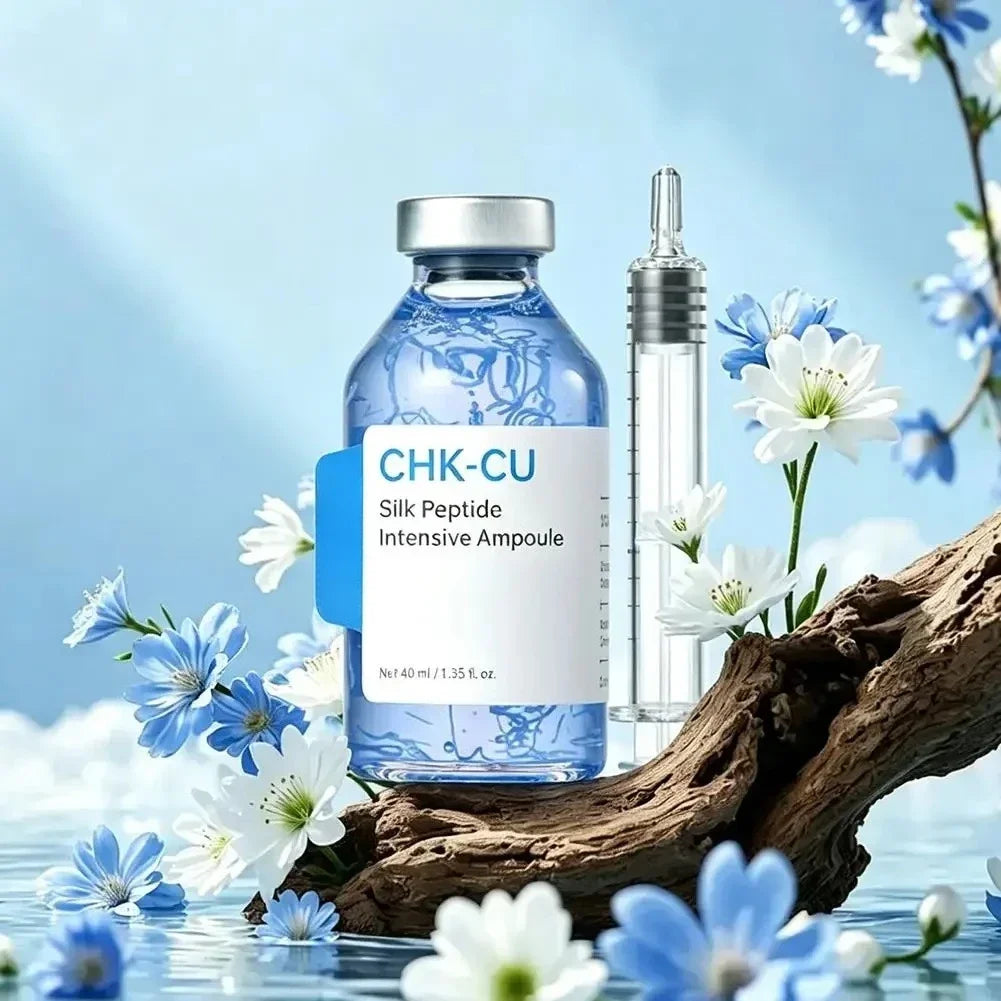 GHK-Cu Blue Copper Silk Peptide Ampoule Serum Moisturizing Firm Revitalize Boost Skin Elasticity Repair Skin Barrier