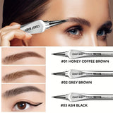 Natural Hair-Like Strokes Eyebrow Pen COAST BABY 2 Forks Tip Waterproof Long Lasting Smudge Proof Brow Pen