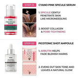Pink Spicule Pore Tightening Anti-Aging Serum,ull Hydrating Protecting Skin Bright Revitalizing Unisex Essence