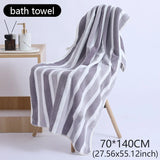 Striped Pattern Towel New Home Soft and Comfortable Bath Towels for Men and Women, Quick Drying Absorbent Towels For Bathroom