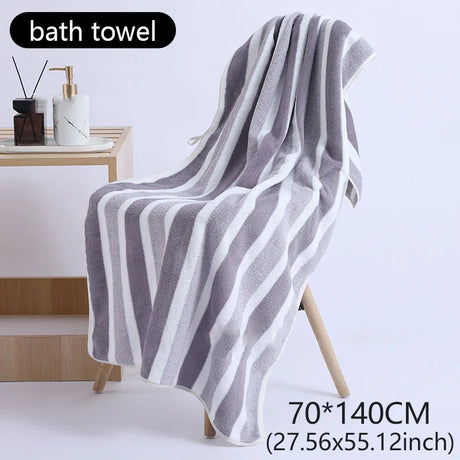 Striped Pattern Towel New Home Soft and Comfortable Bath Towels for Men and Women, Quick Drying Absorbent Towels For Bathroom
